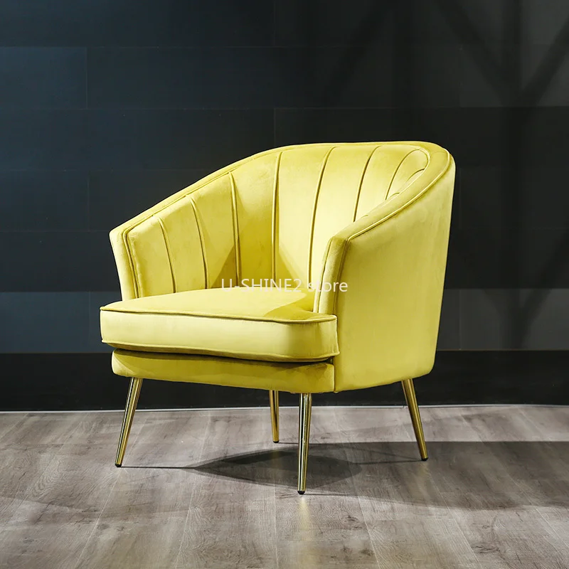 U-BEST Европейский Стиль удобные одноместное кресло в форме яйца из золотистого