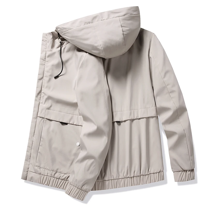 Мужская повседневная куртка с капюшоном тонкая верхняя одежда осенняя модная