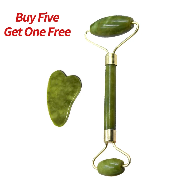 Роликовый Массажер лица с розой и нефритом ролик для лифтинга