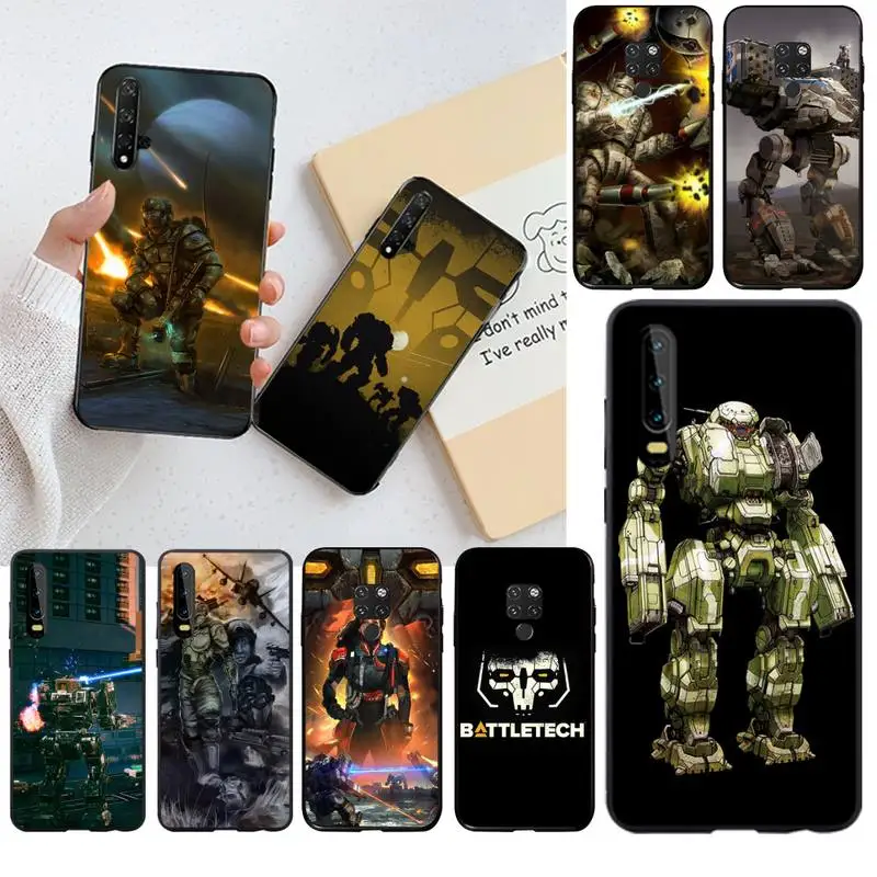 

HPCHCJHM Battletech TPU black Phone Case Cover Hull for Huawei P40 P30 P20 lite Pro Mate 20 Pro P Smart 2019 prime