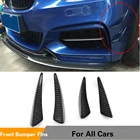 Углеродное волокно Передний Бампер Планки спойлер флип ласты наклейки для BMW 2 серии F22 M2 2014-2016 4 шт.компл. универсальные автомобильные аксессуары