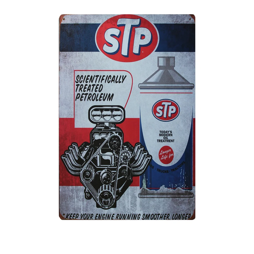 

Metal Tin Sign STP Antique Look Retro 200x300 Mm Thickness 0.3mm Men's Shed Garage and Bar Weight 200g