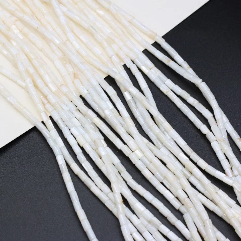 

Natural Shell Beads White Cylindrical Scattered Beads high quality for Jewelry Making DIY Bracelet Necklace Accessories