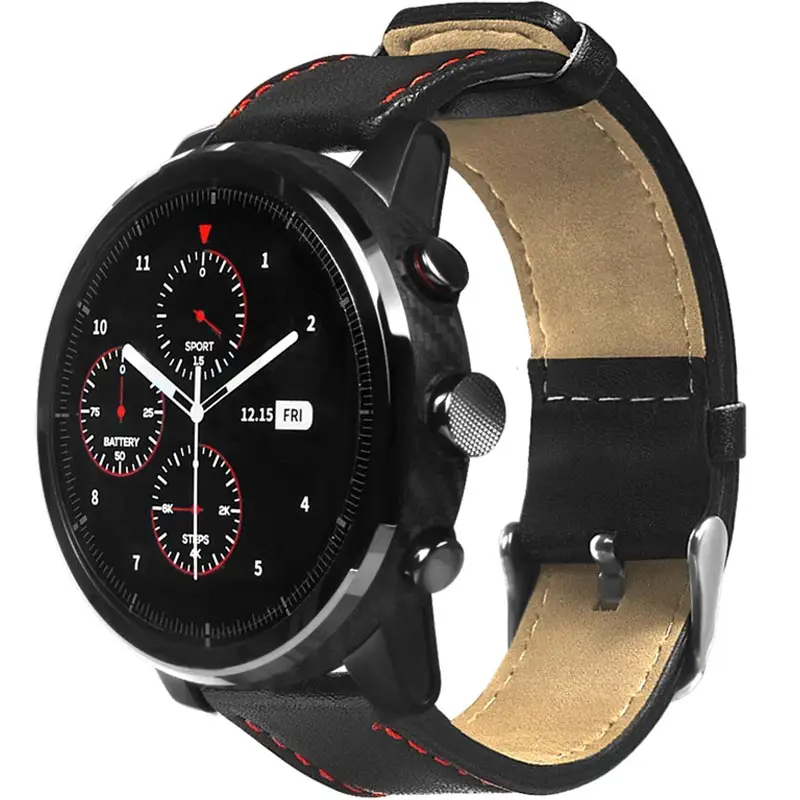 Ремешок-браслет из искусственной кожи для Xiaomi Huami Amazfit GTR 47 мм Smart Watch Band сменный ремешок 22 мм для Amazfit Stratos 2/2S Correa