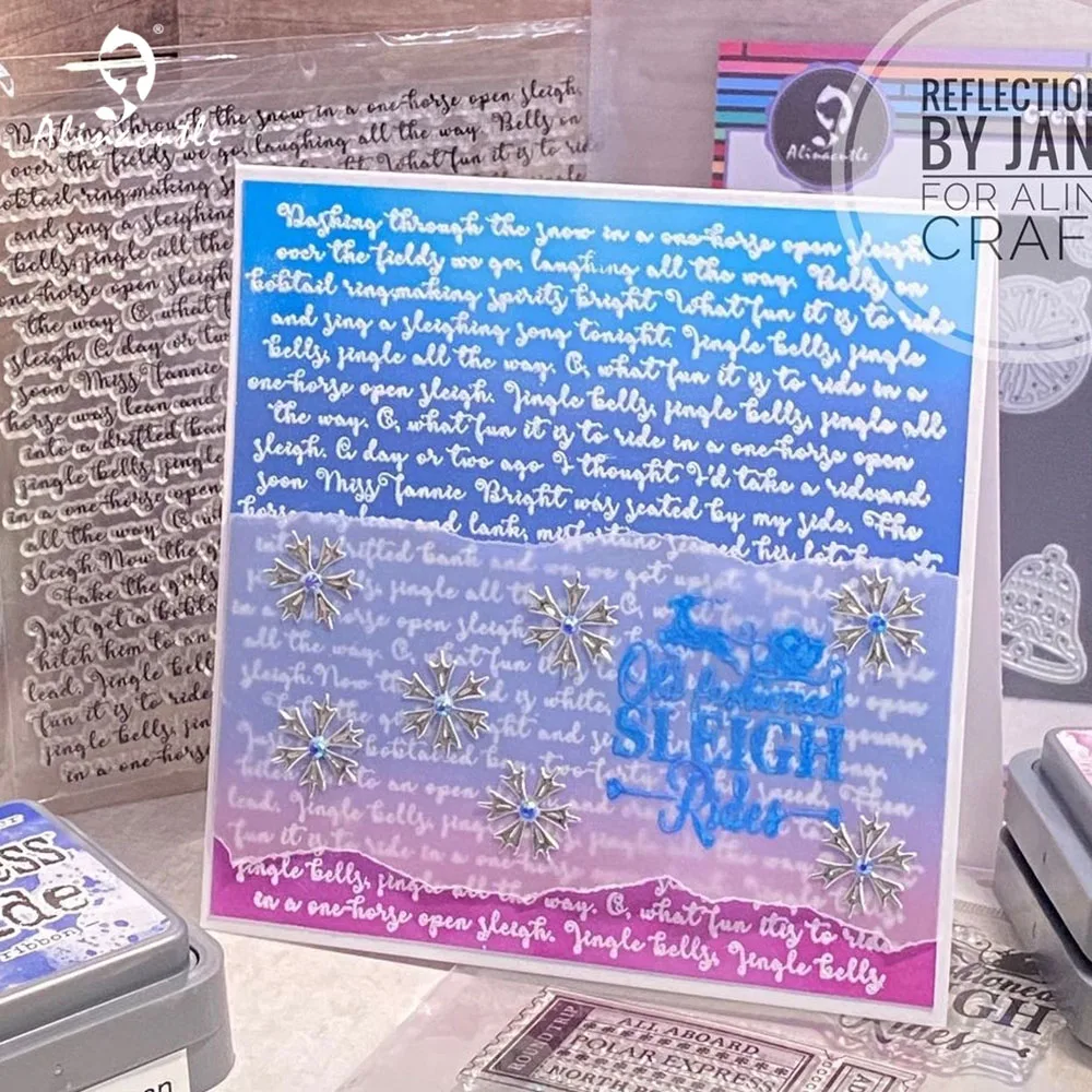 Прозрачные штампы Alinacutle Рождественский фон с колокольчиком скрапбукинг альбом