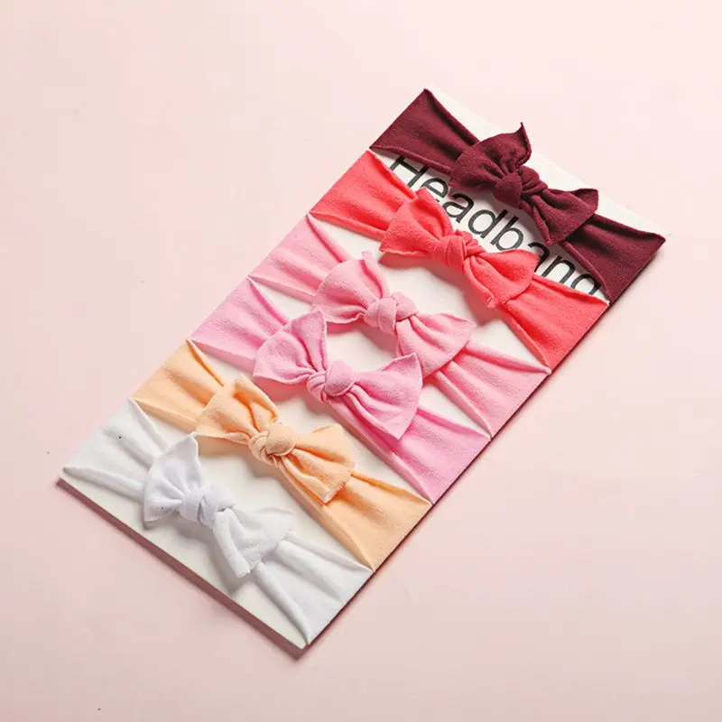 

Baby Girls Cute Bow Headband Toddler Sweet Bowknot Nylon Thin Hairband Princess Soft Traceless Hair Headdress Newborn Photo