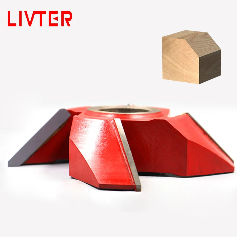 LIVTER 120mm 45 degree woodworking tools tilt angle carbide cutter for spindle moulder four side moulder wood shaper cutter