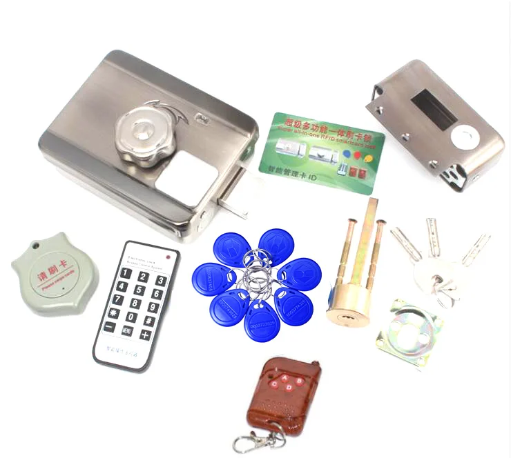 kit9 new button lock Электронный RFID дверной замок для ворот/умный электрический ударный замок магнитный индукционный дверной вход система контроля доступа y 15 метки Пульты ДУ - Цвет: kit9 new button lock
