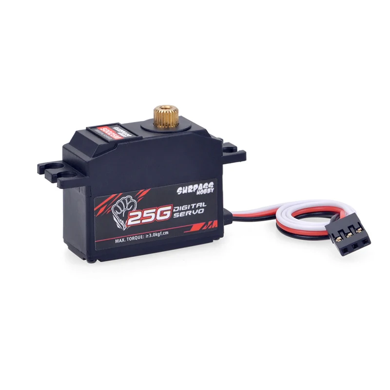 

SURPASS Hobby S0025M Metal Gear 3.0KG Digital Servo for RC Airplane Robot 1/12 RC Monster Car Boat Duct Plane