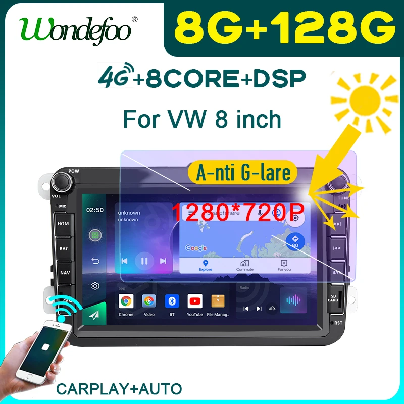 Автомагнитола 2 din на android 11 для volkswagen passat b6 b8 vw golf 5 seat leon mk3 mk2 Polo CC Touran SKODA Octavia -