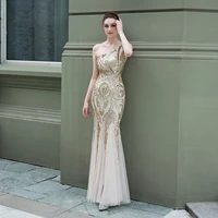 mermaid one shoulder sequined white evening gown backless gold appliques formal prom burgundy dress for women wedding party