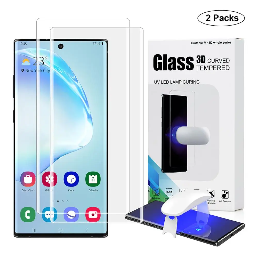Полный Клей нано жидкое УФ закаленное стекло для samsung Galaxy Note 10 экран протектор Note10