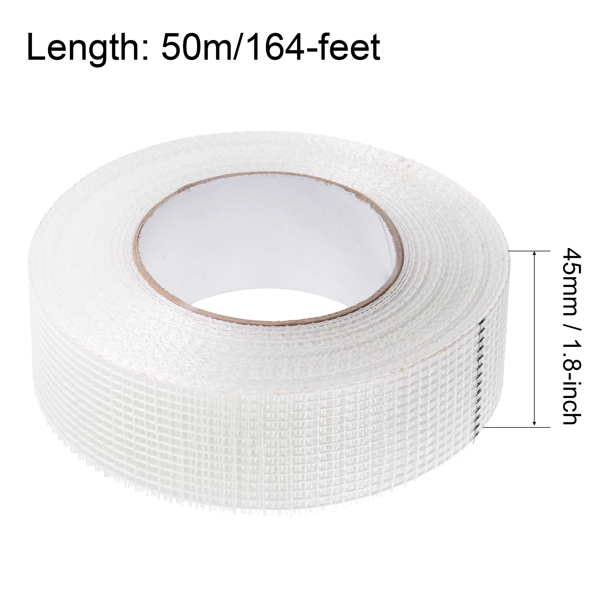 Uxcell Drywall Joint Tape Self-Adhesive Fiberglass 1.8-inch x 164-feet Repair Patch Wall Hole Crack Mesh Size 2.8mm | Обустройство