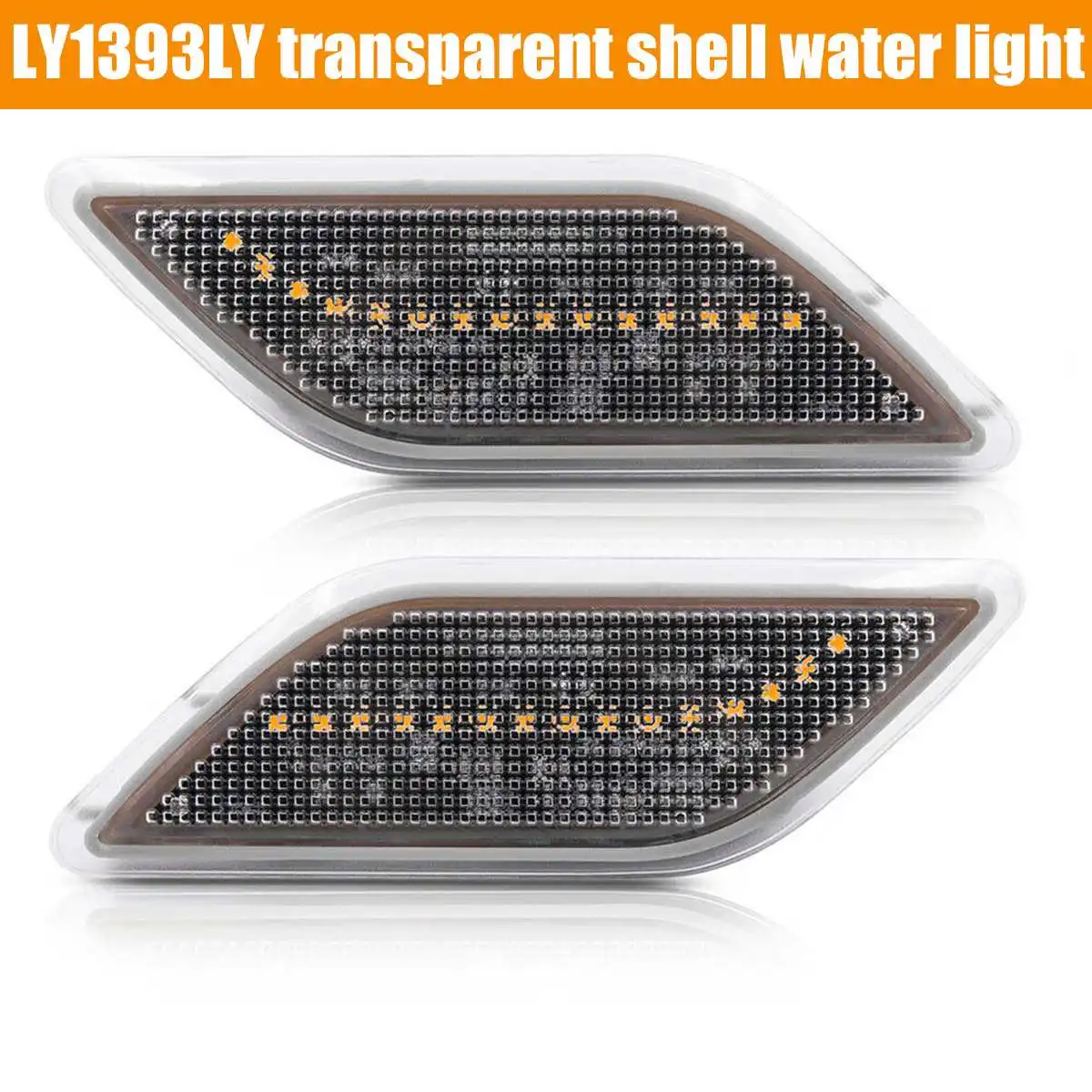 

2PCs Front Bumper Clear Lens Led Side Marker Lights For Benz W212 E-Class E300 E350 E550 E63 AMG Sedan/Wagon 2010 2011 2012 2013