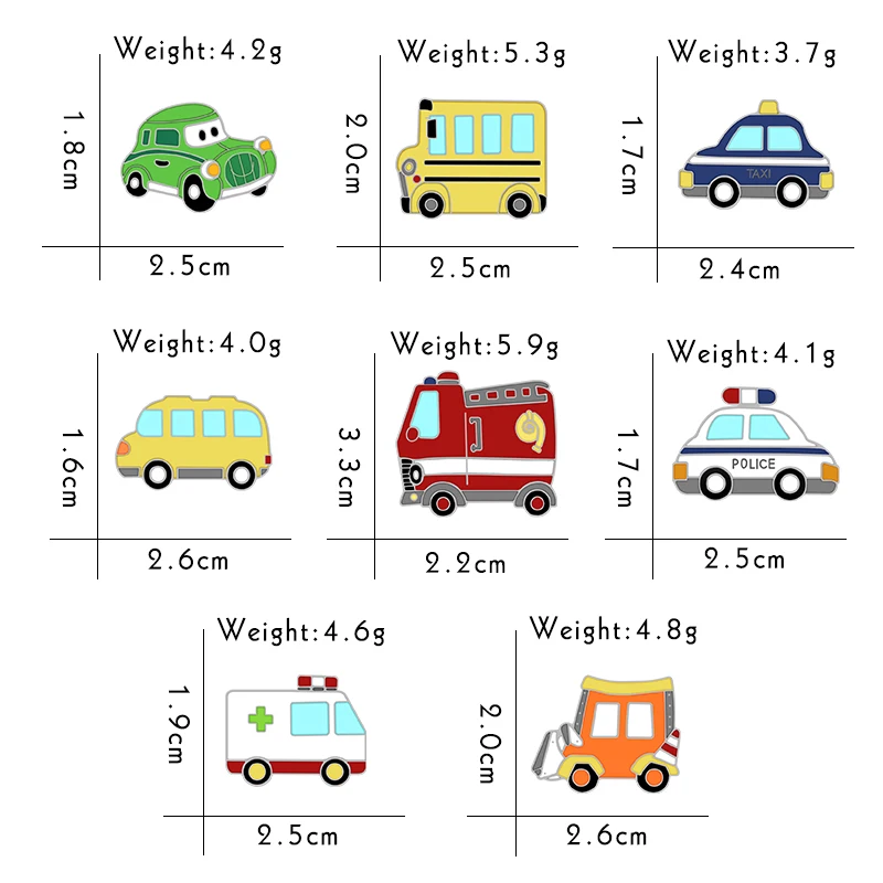 Оригинальные эмалевые броши в виде автомобиля Мультяшные Милые Броши Значки для