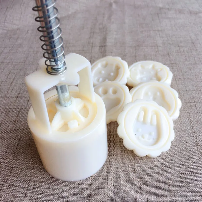 7 шт. 50 г форма для лунного торта с мультяшными животными ручное давление помадка