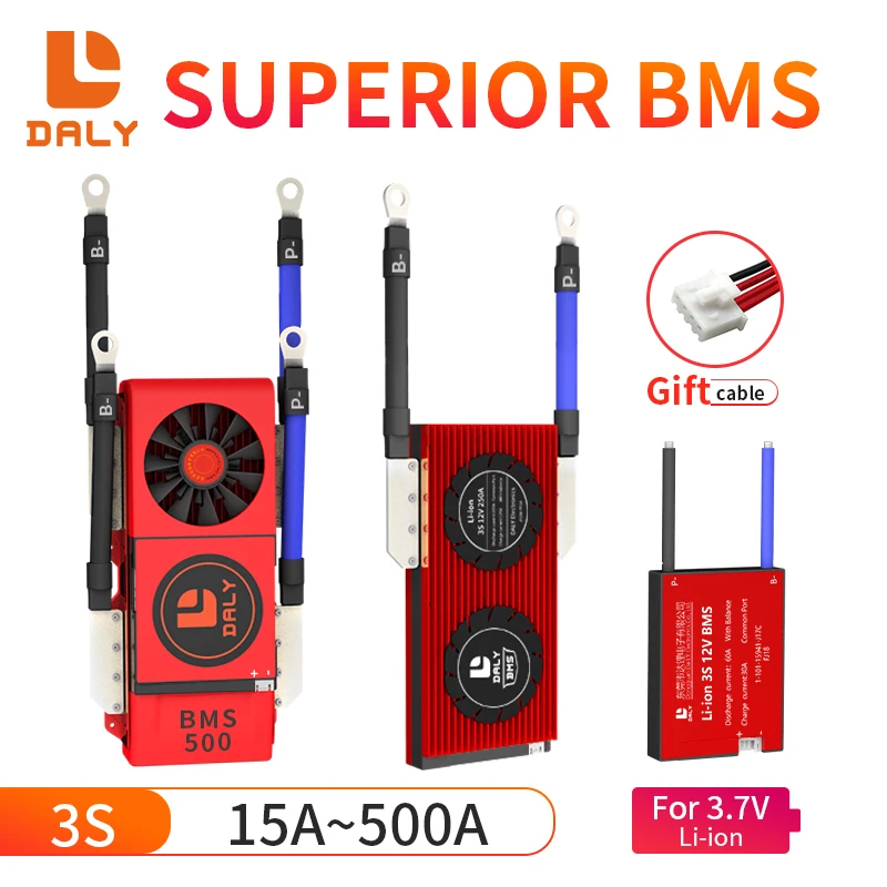 

BMS 3s 12V bord 10A 15A 20A 30A 40A 60A 80A 100A 150A 200A 250A 500A BMS 18650 lithium-batterie pack BMS mit balance fur e-bike
