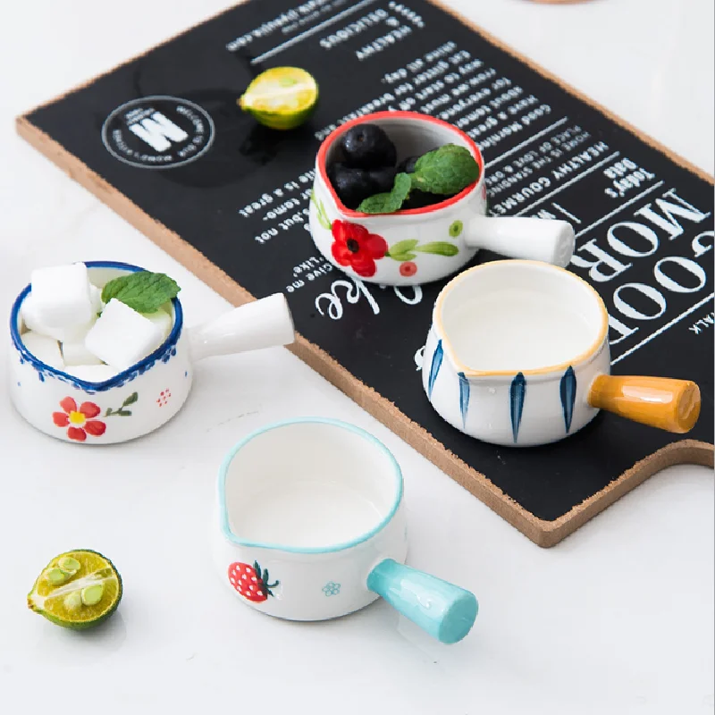 

Ceramic Milk Cup Kitchen Accessories Mini Western Steak Sauce Pot Cooking Utensils Household Goods Kitchen BBQ Tools Cuisine.8z