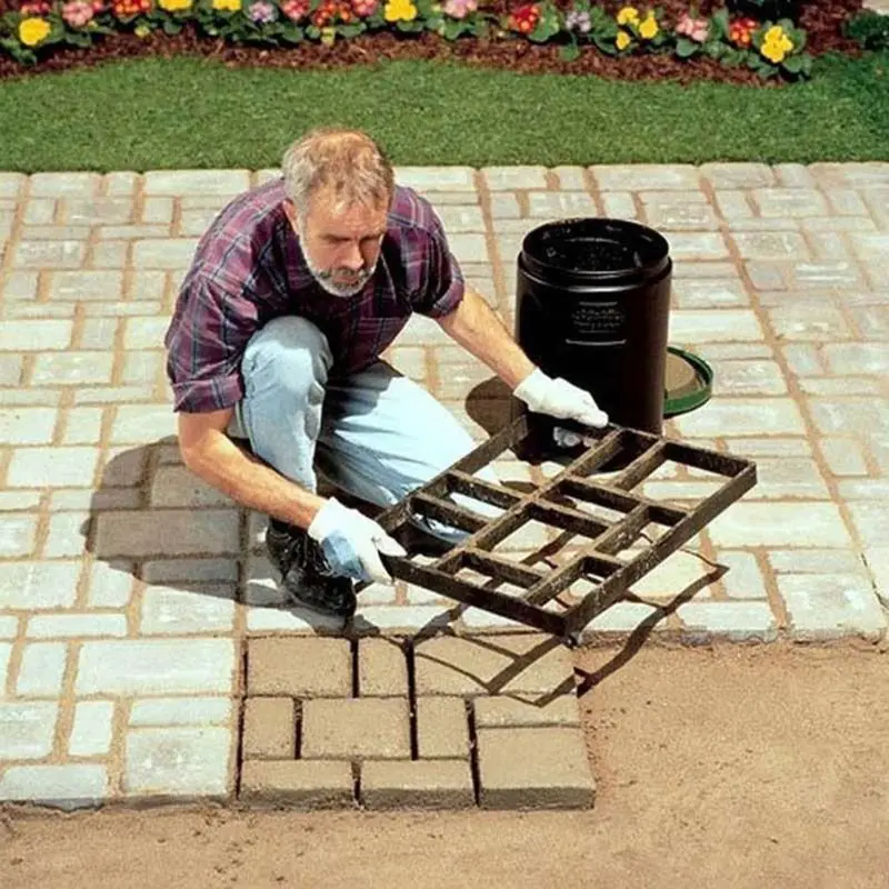 

New DIY Plastic Pavement Brick Concrete Stepping Stone Cement Mould Paving Road Mold Path Maker Garden Decoration Drop Shipping