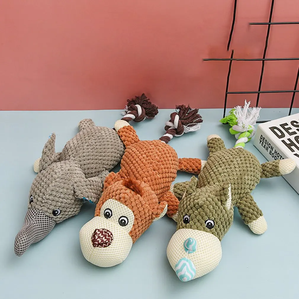 

Dog Plush Toy Squeaky Interactive Puppy Dog Toys With Crinkle Paper Durable Chew Toys For Small Medium Dogs