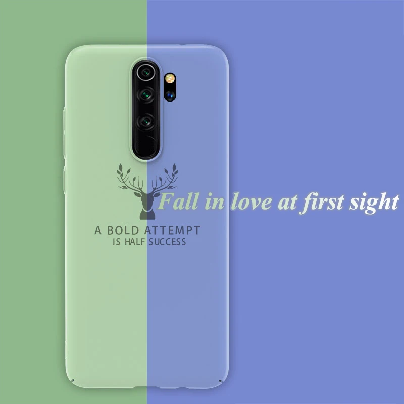 Жесткие чехлы с жидкостью для Xiaomi Redmi Note 8 Pro Note 8 чехол на ощупь противоударный полный защитный жесткий чехол на заднюю панель Funda Shell