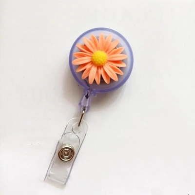 В форме хризантемы выдвижной брелок для ключей Для женщин девочек медсестры