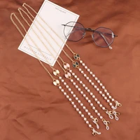 fashion glasses chains women eyeglasses sunglasses eyewears cord holder neck strap rope chain lady pearl mask hanging rope bow