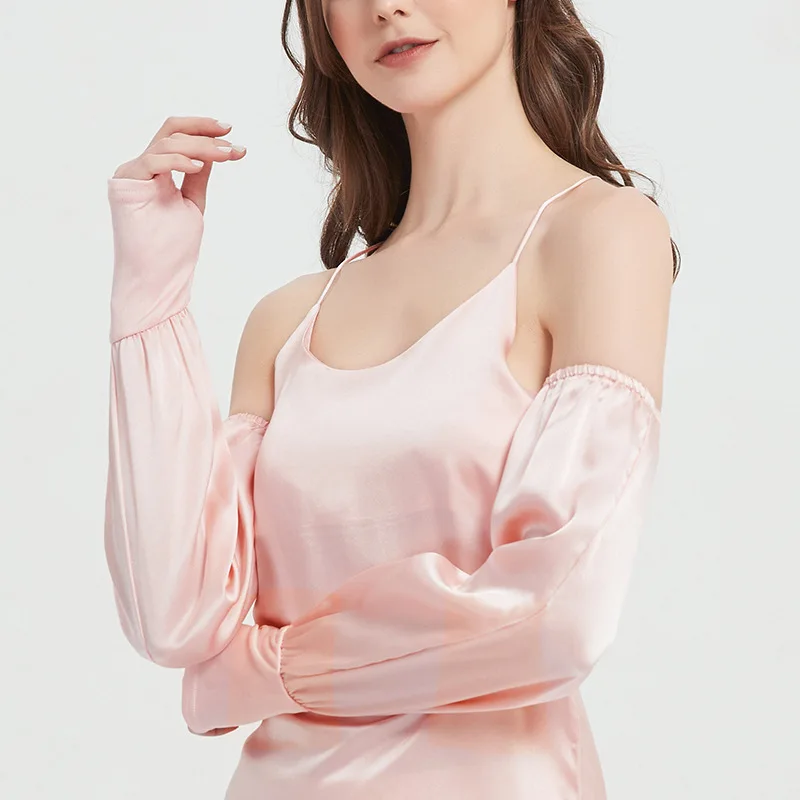 

Pure Silk Gloves Sunscreen Cuff For Women Thin Summer UV Protection Cycling And Driving 100% Mulberry Silk Armguard Gloves