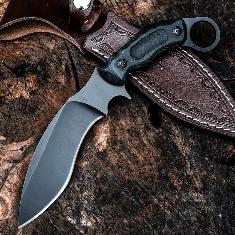 Военный сверхмощный тактический боевой охотничий нож Kukri с фиксированным