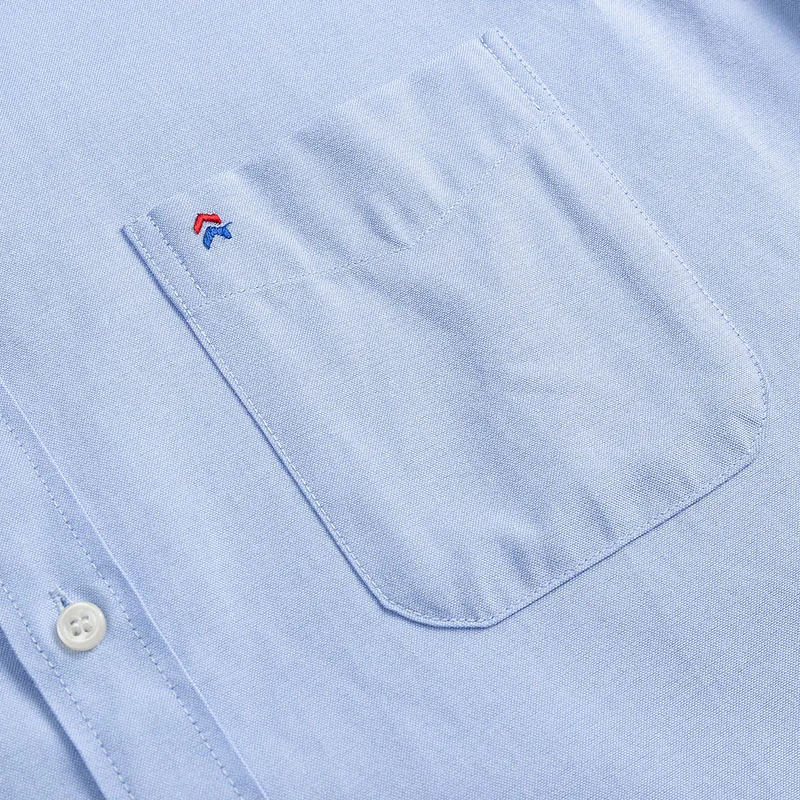 Мужская хлопковая рубашка повседневная однотонная приталенная с коротким