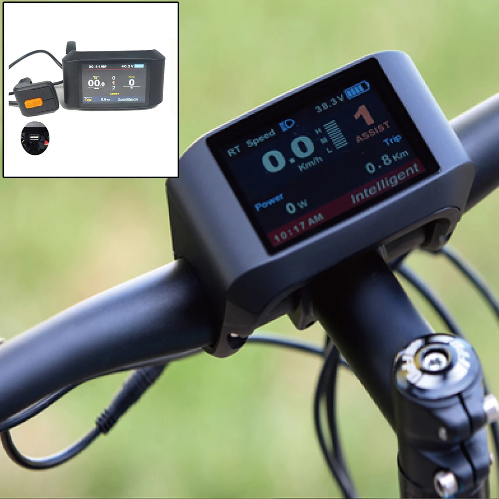 

24/36/48V 3.2'' Ebike Display TFT-750C Electric Bicycle LCD Display For Bafang Mid-drive Motors BBSHD BBS03 02 01 Ebike Parts
