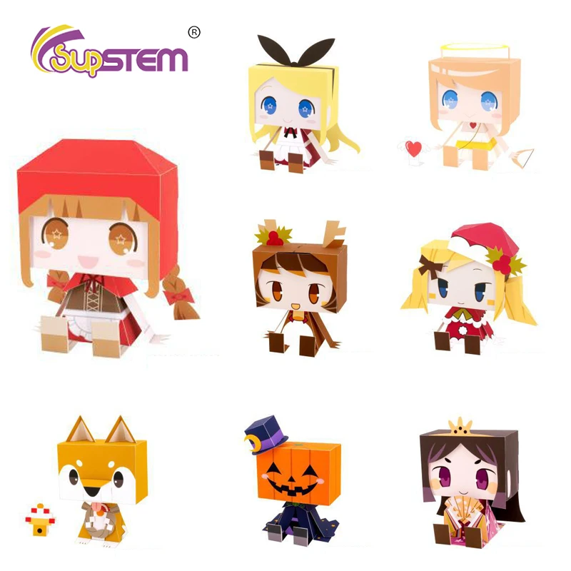 14 типов 3D бумажных моделей бумажные ремесла родитель-ребенок ручная работа