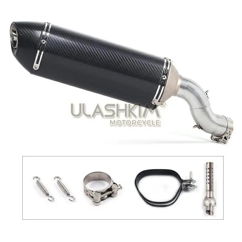 

motorcycle Exhaust Middle pipe Muffler full System Pipe Pipe Tube Slip On For Kawasaki Z900 Z 900 2017 2018