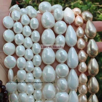 white shell pearl water drop oval many shapes for diy jewelry making necklace bracel