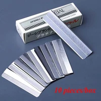 10pcsset eyebrow trimmer razor blade stainless steel microblading eyebrow knife for permanent makeup brow tattoo beauty tool