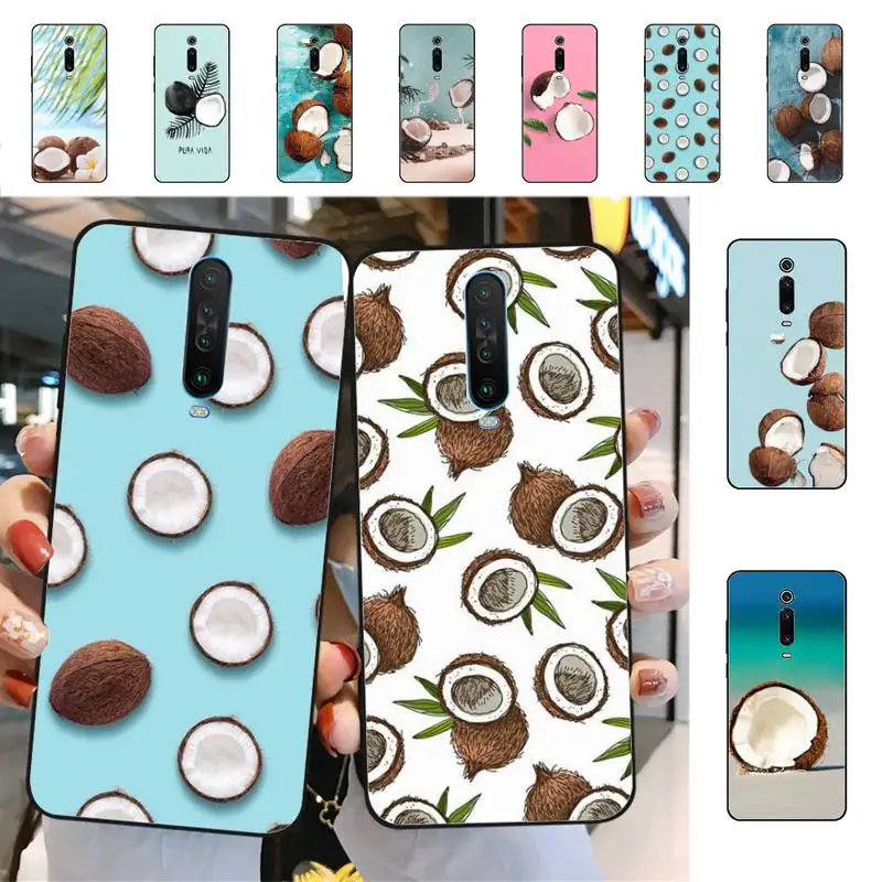 

YNDFCNB Fruit Coconut Phone Case for Redmi 5 6 7 8 9 A 5plus K20 4X 6 cover