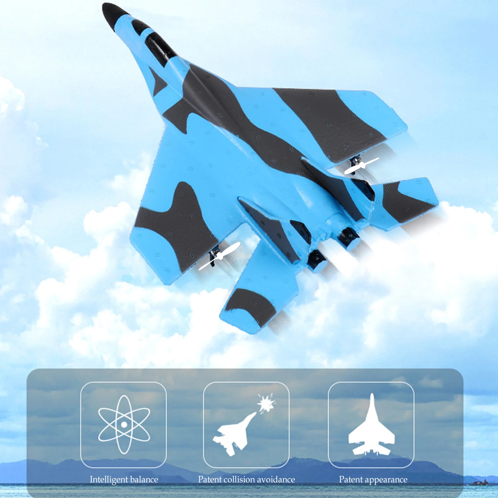 

RC Plane Toys EPP Foam Electric Radio Remote Control SU-35 Tail Pusher Quadcopter Glider Aircraft Model