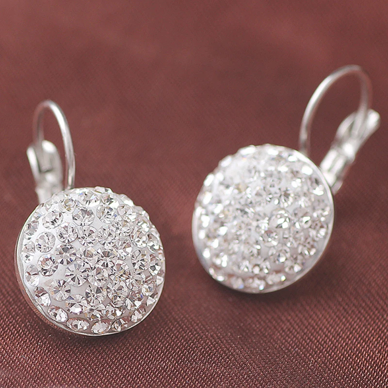 Модные блестящие австрийские серьги из горного хрусталя оптовая продажа|earring