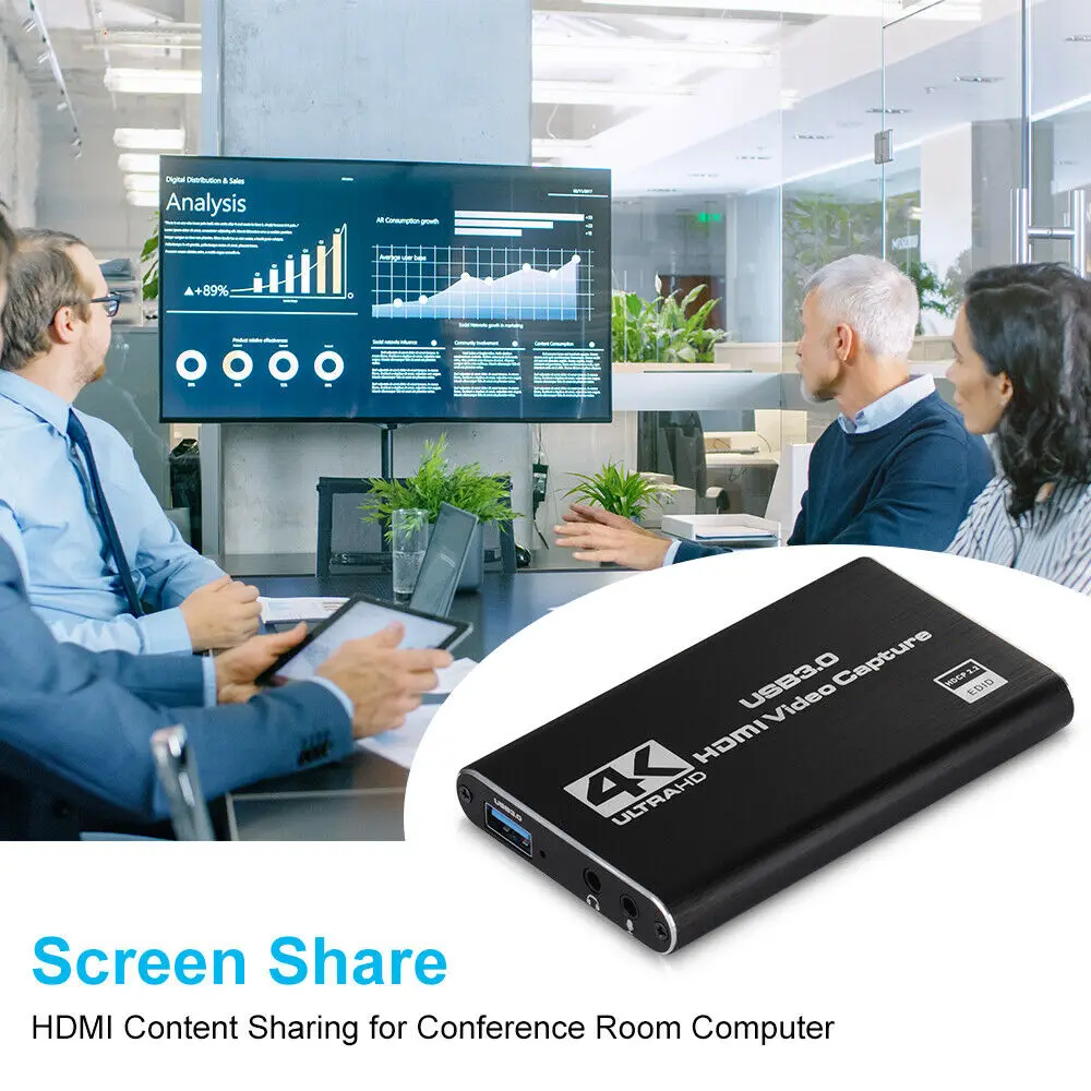 

Free Game Broadcaster Microphone HD Video 1080P Recording Box Capture Card#50