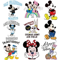 Mickey Mouse Patches for Clothing Heat Transfer Stickers for T-Shirt Iron on Patches for Clothes for Boys Girls Kawaii Custom