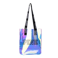 holographic shoulder bags for women travel bag designer casual tote pvc waterproof handbags for women luggage storage bag