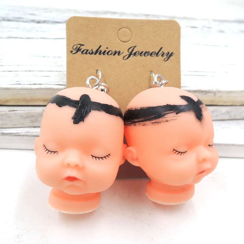 headband Kawaii жуткие Детские кукольные серьги крючок милый сонное сердце любовь ER783 - Окраска металла: headband