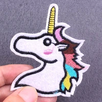 unicorn size5 5x6 6cm patch for clothing iron on embroidered for clothes applique cute fabric badge diy apparel accessories