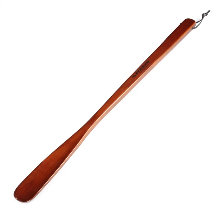 

Long wooden shoehorn