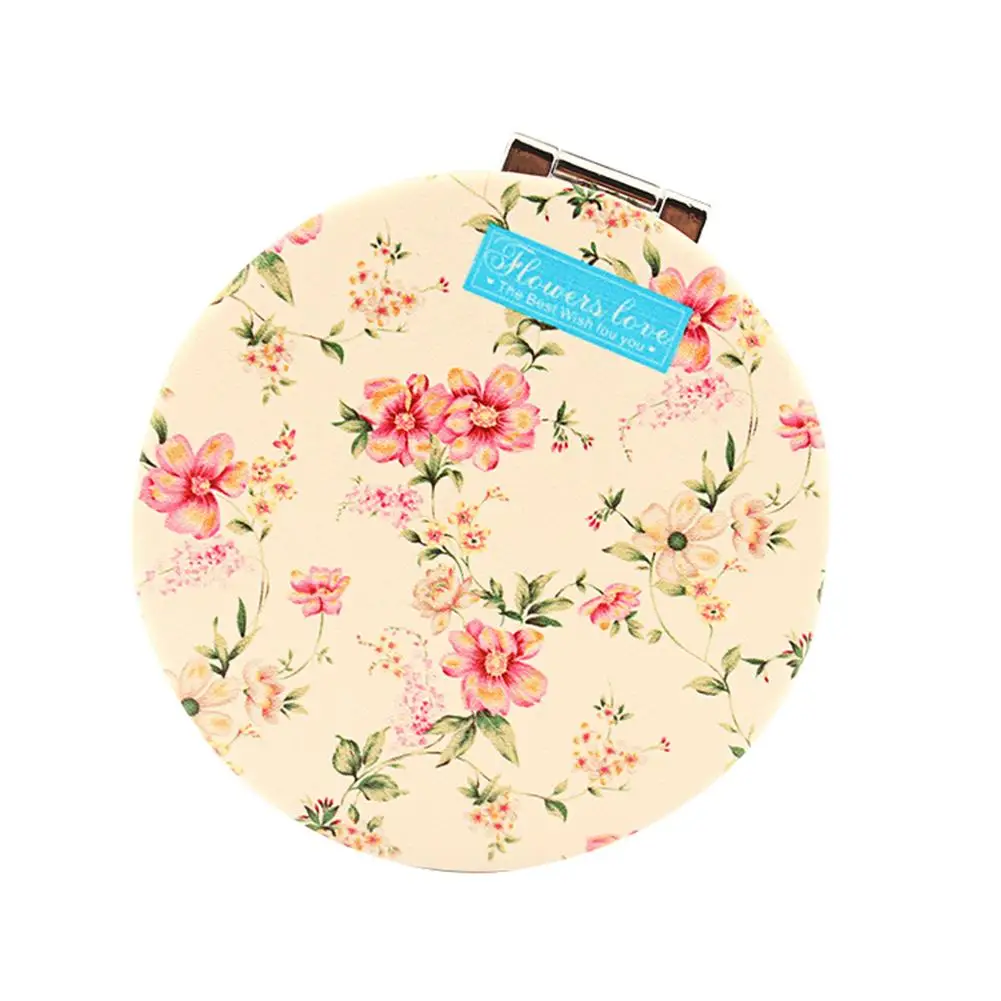 Милые девушки мини двухстороннее карманное зеркало цветок косметическое для