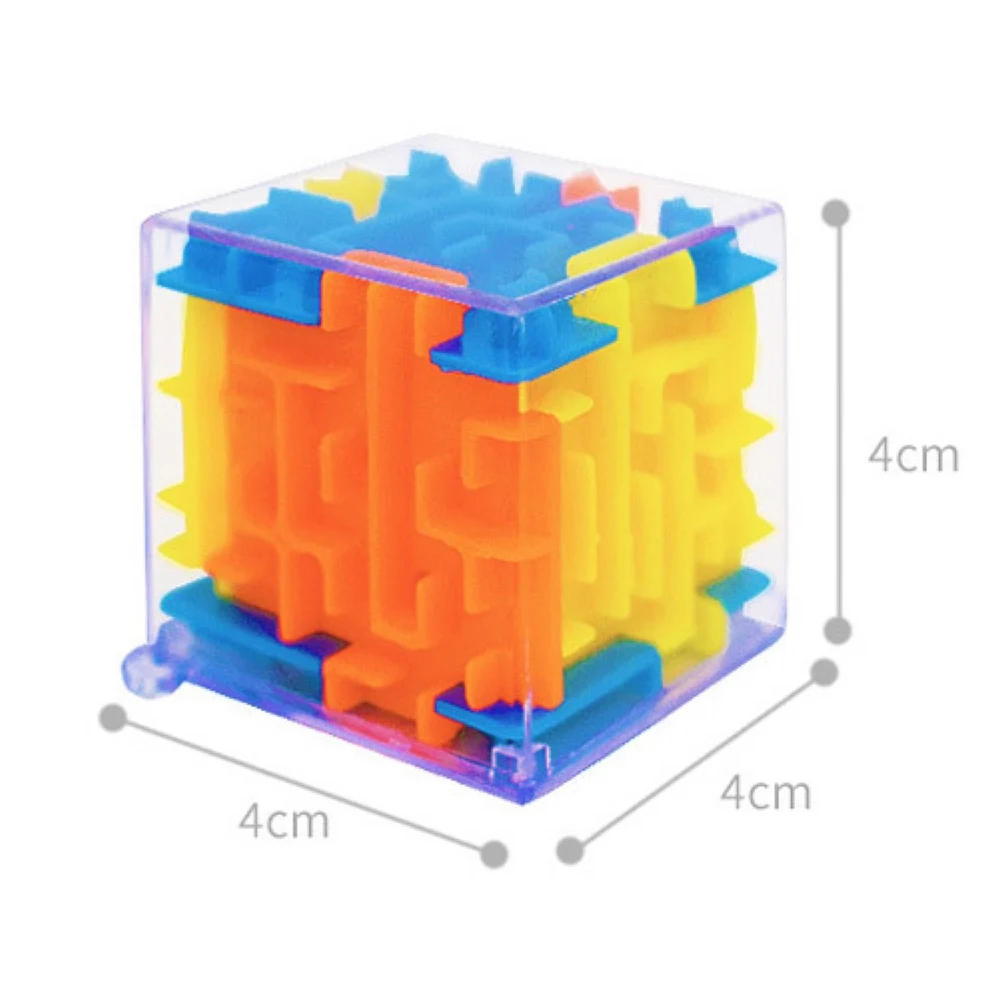 

3D-Maze Magic-Cube Transparent Six-sided Puzzle Speed Cube Rolling Ball Game Cubos-Maze Decompression Toy for Children Education