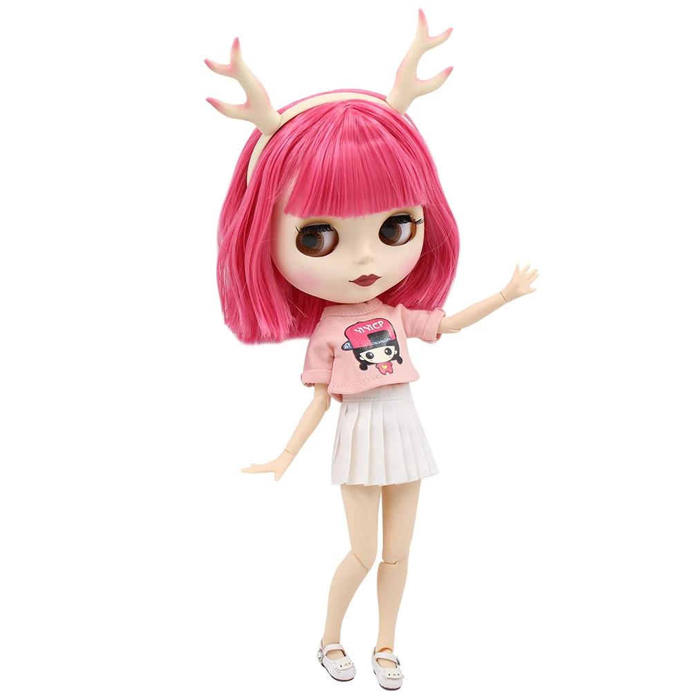 ICY DBS Blyth doll licca body toy белая юбка розовая рубашка Милая Одежда для девочек наряды в