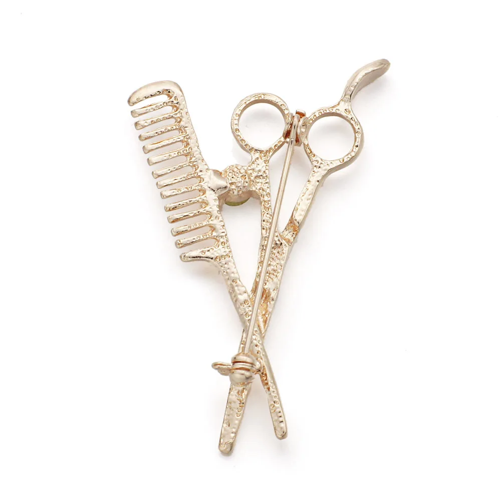 Модная новинка расческа ножницы уникальная брошь для шляпы платья зажимы