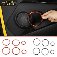 car door horn decorative ring for toyota gr supra a90 2019 22 stainless steel carbon fiber red styling interior auto accessories