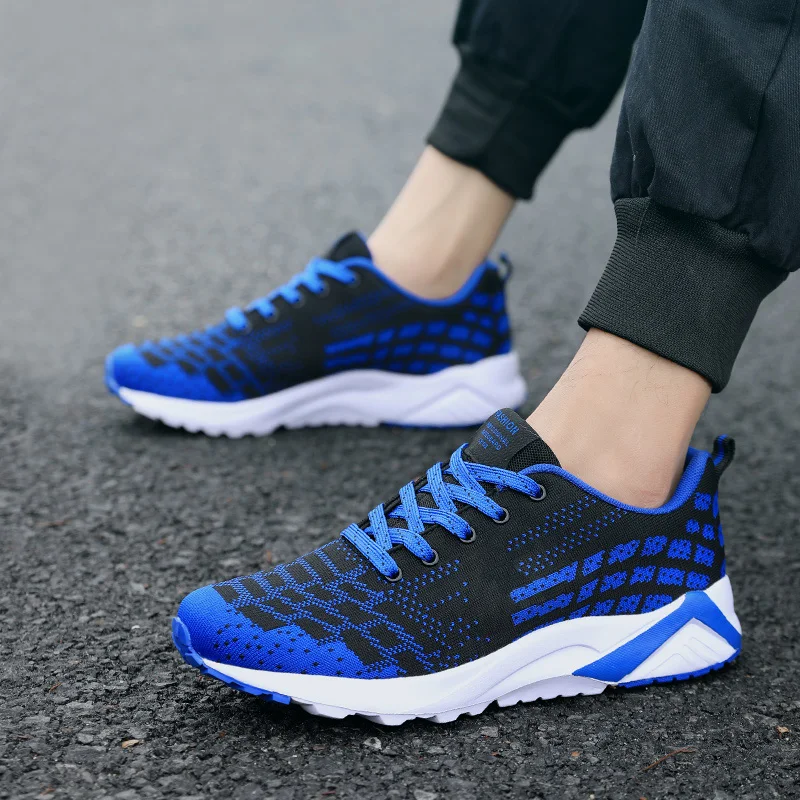 

2020 Fashion Men Shoes Casual Lightweight Breathable Lace-up Footwear Male Sneakers Outdoor Sport Running Shoe